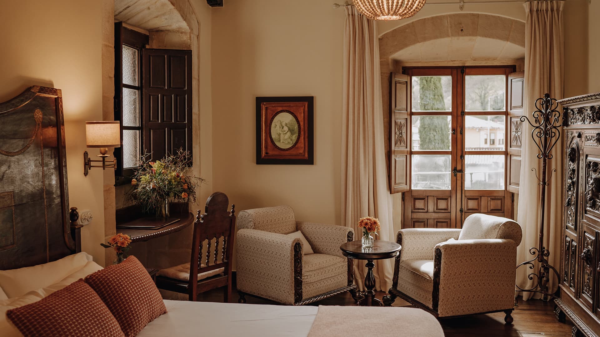 Una de las bonitas habitaciones de Hotel Palacio de Caranceja